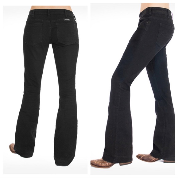 Cowgirl Tuff Just Tuff Black Trousers - Picture 2 of 12